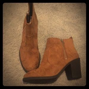 Brown Suede Booties